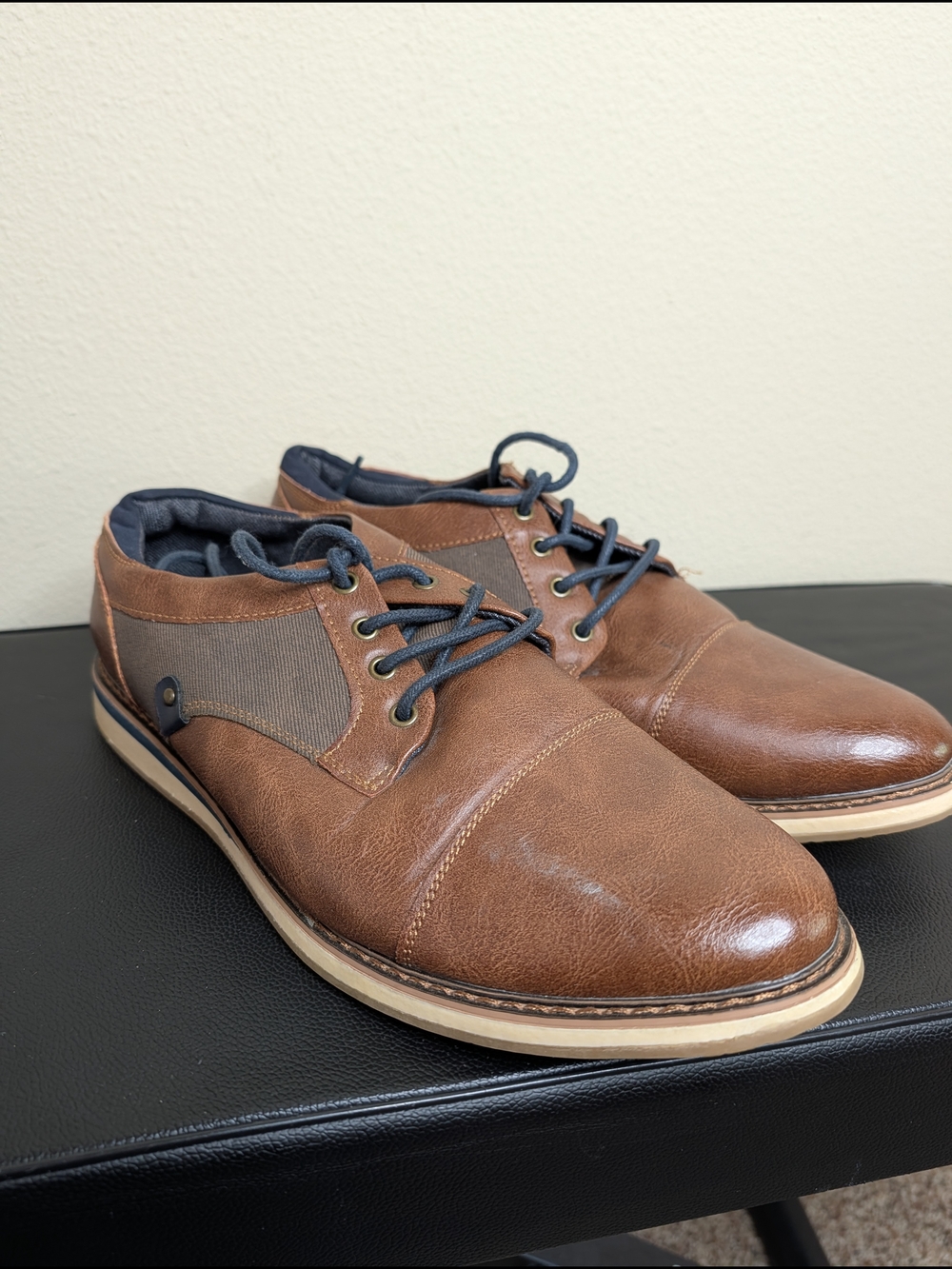 London Underground Kyler Men's Brown Lace-Up Casual Shoes Size 10.5‎